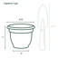 Ensemble de pots de fleurs d'intérieur / extérieur à arrosage automatique 6 po Ariana-88036104-91832512-92162956