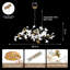 Ceramic Ginkgo Leaves Chandelier Lighting D39"