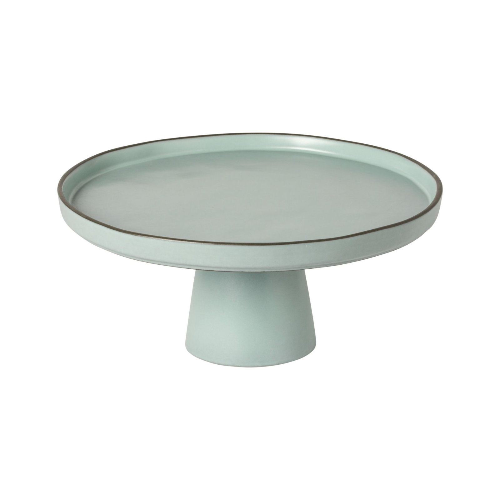 Stacked Organic Stoneware Cake Stand, Brown