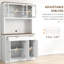 Cuisine de 71 po de hauteur avec 5 portes, 2 tiroirs, 2 tablettes réglables, un support à micro-ondes, un blanc pour le salon, un garde-manger et un garage