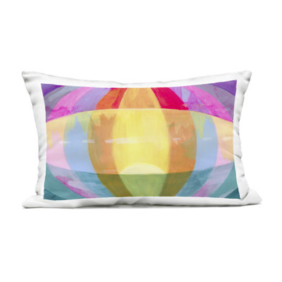 Rounded Neon Flare Outdoor Printed Pillow design by Grace Popp