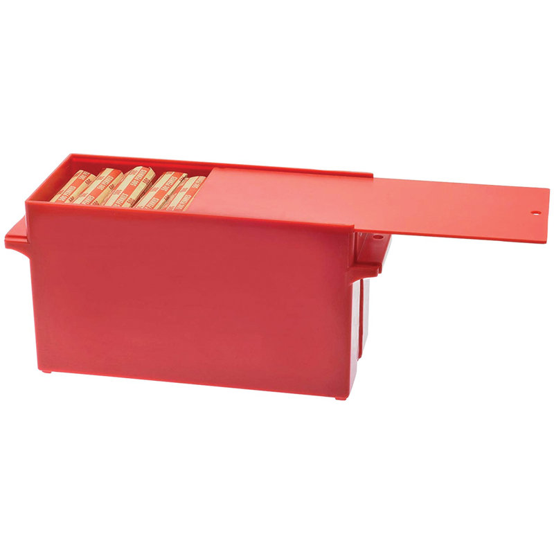 Multicolor Plastic Lockable Coin Storage Boxes Set