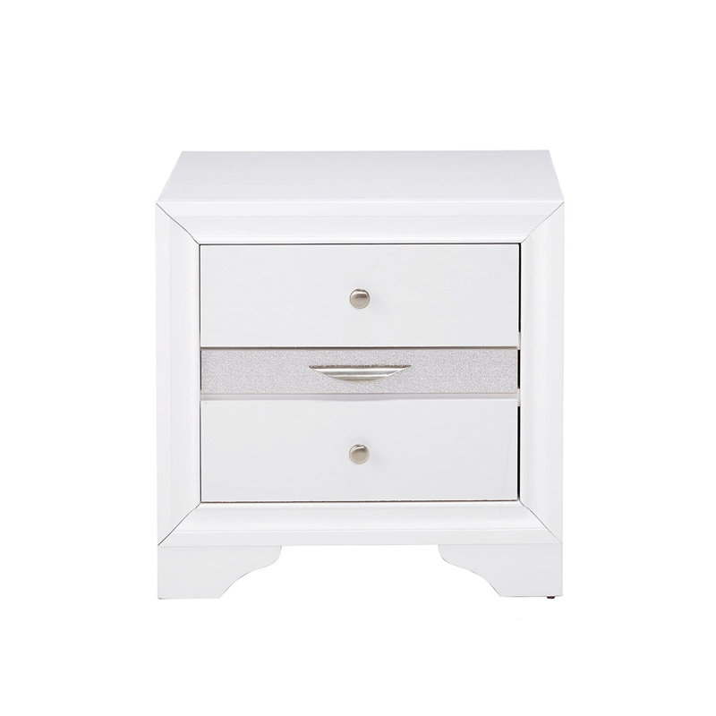 Basic Wooden Bedroom Nightstand, White
