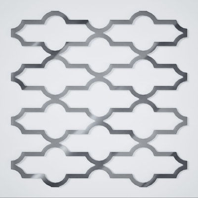 Grands panneaux muraux en acrylique Casablanca, grand, l 23 3/8 po x H 23 3/8 po x T 1/8 po, miroir argent