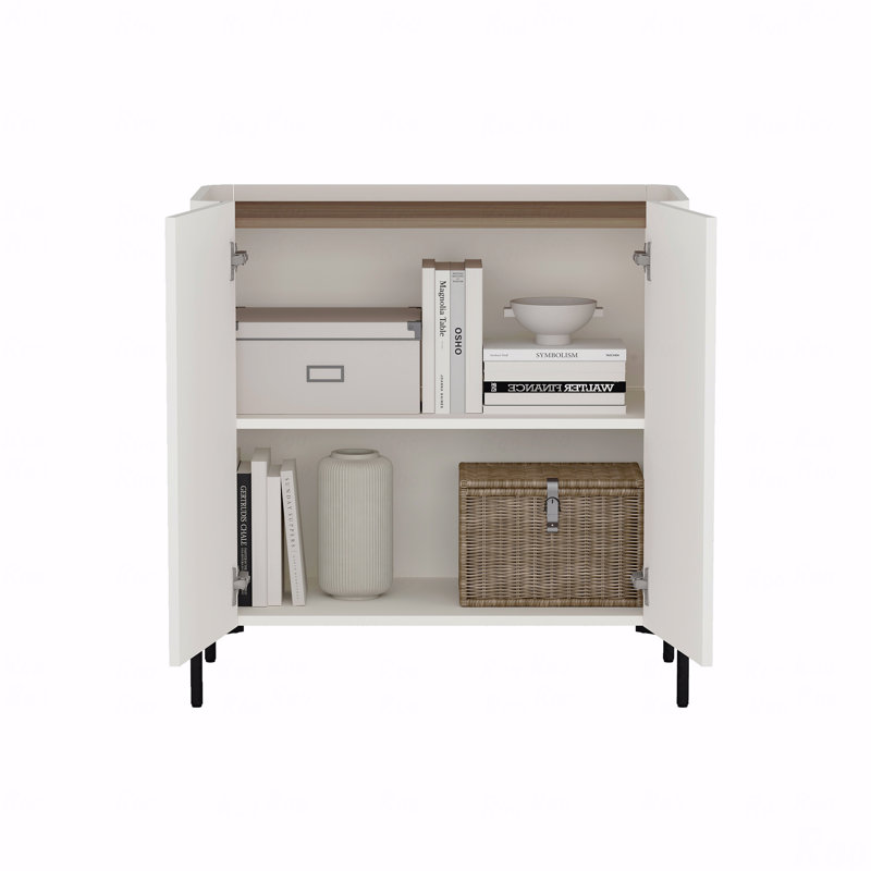 Armoire d'appoint 32 ", Brun / Blanc
