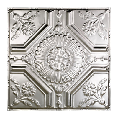 Carreau de plafond en étain transparent de 2,04 pi x 0,04 pi