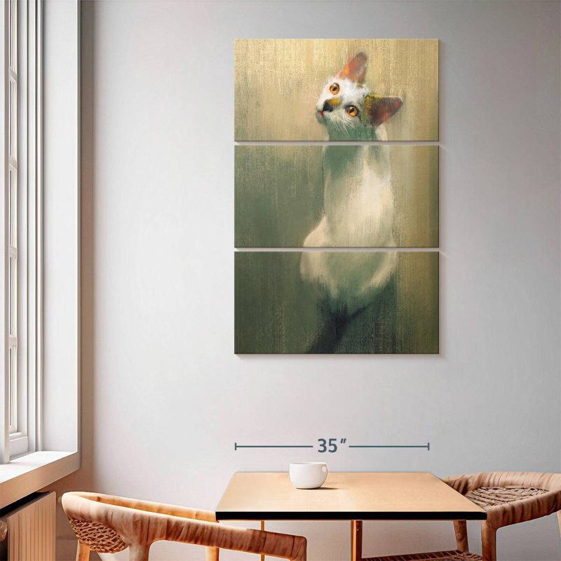 Brampt White Cat, 65" H x 42" W