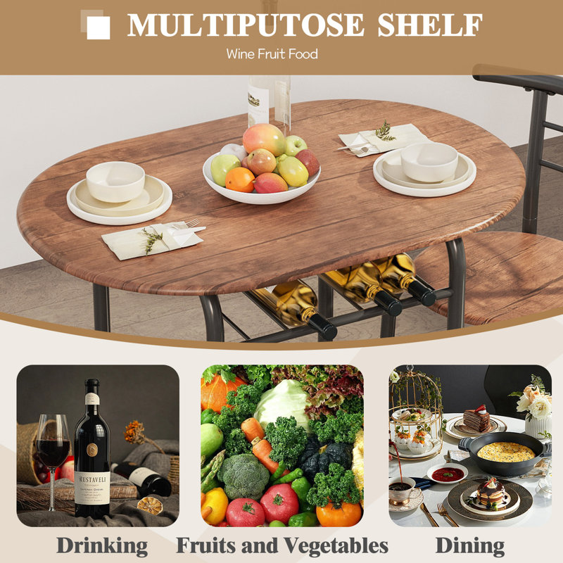 Creaser 1-Person Four Leg Oval Dining Set | Wayfair