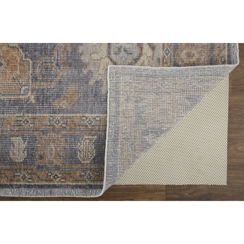 Wendover Oriental Area Rug in Charcoal, Rectangle 5' x 8'