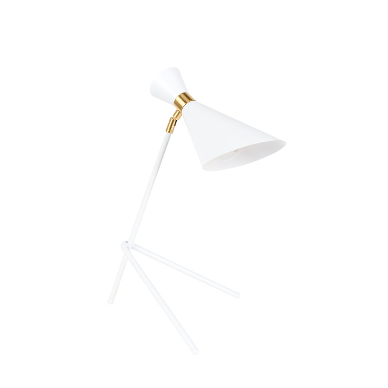 Lampe de table trépied 20 po Shady, Blanc