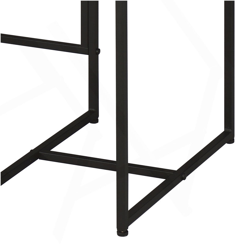 Bureau à rebord en chêne noir avec port USB Desirre