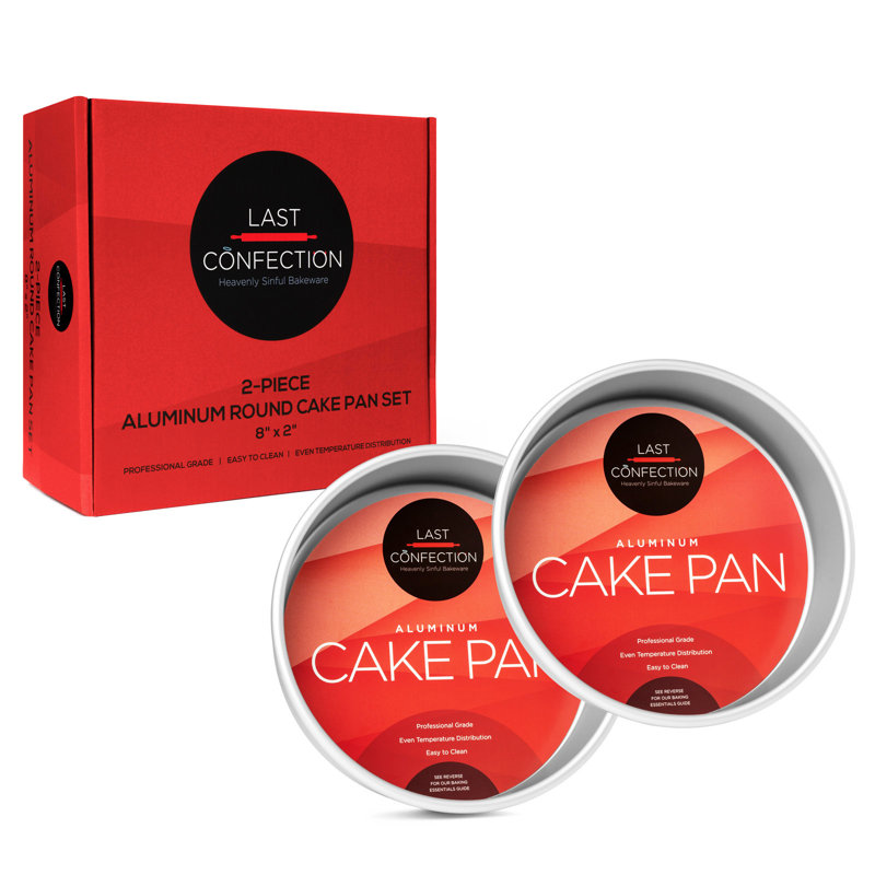 Last Confection 2-Piece Round Aluminum Cake Pan Set
