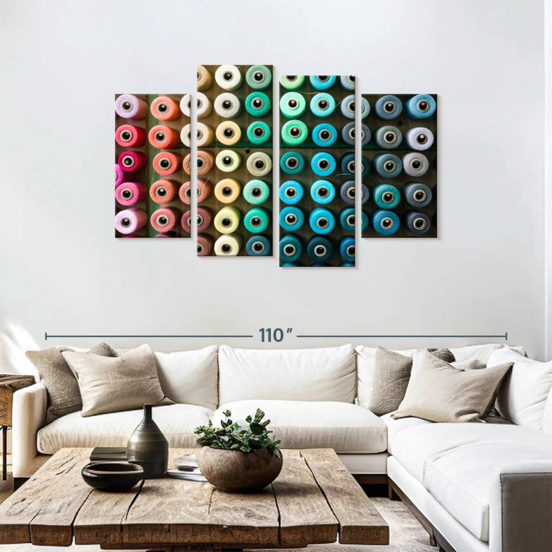 Senne Sewing Threads Collection, 48"H x 75"W