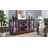 Eyisean 59" LED Curio Cabinet with 7 Color Lights, Vintage Glass Display Case with Glass Doors, Smartphone-Controlled, Short Wooden China Cabinet with Adjustable Shelves for Living Room, Entryway-1298126220