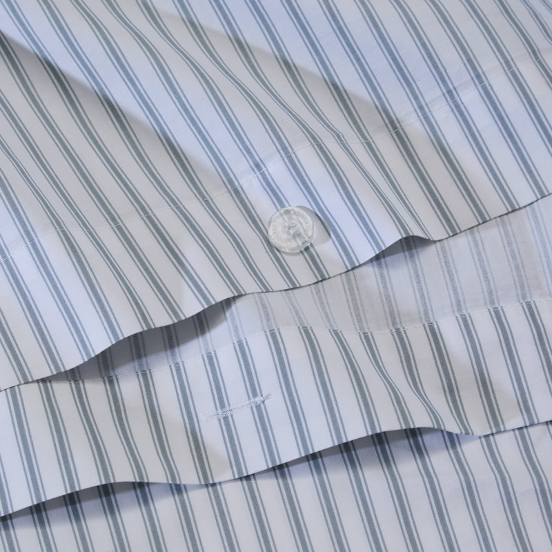 Comforter, Queen Comforter, Steel Blue Striped