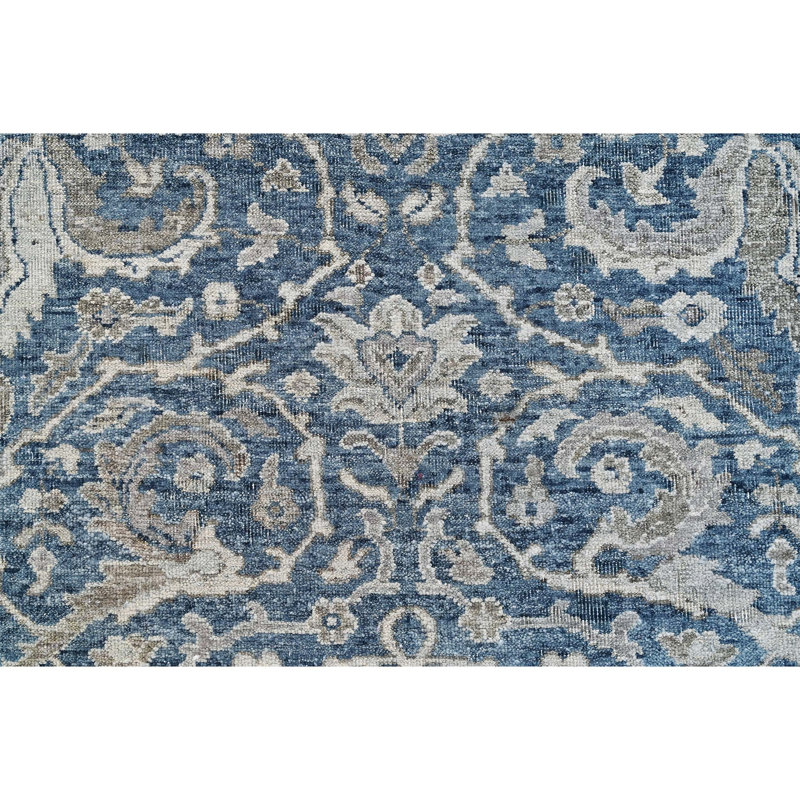 Tapis rectangulaire en laine noué à la main, Rectangulaire 8 pi x 10 pi