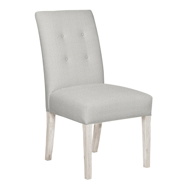 Chaise d'appoint à dossier boutonné Vanguard Butler, Coton Callaloo, Casablanca