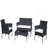 4 PC Rattan Patio Furniture Set Outdoor Patio Cushioned Seat Wicker Sofa