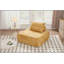 Canapé modulaire à assise profonde avec dossier réglable - Canapé compressé en chenille de 39,37 po pour le salon, la chambre à coucher, le salon (1 pièce), jaune.-129158310-129158313