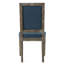 Chaises de salle à manger en tissu bleu marine 2 - pratiques et élégantes 2 dans un dossier solide, facile d'entretien-870795154