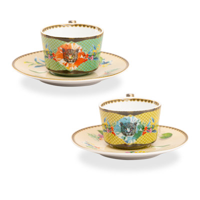 Porcelain Espresso Cup and Saucer