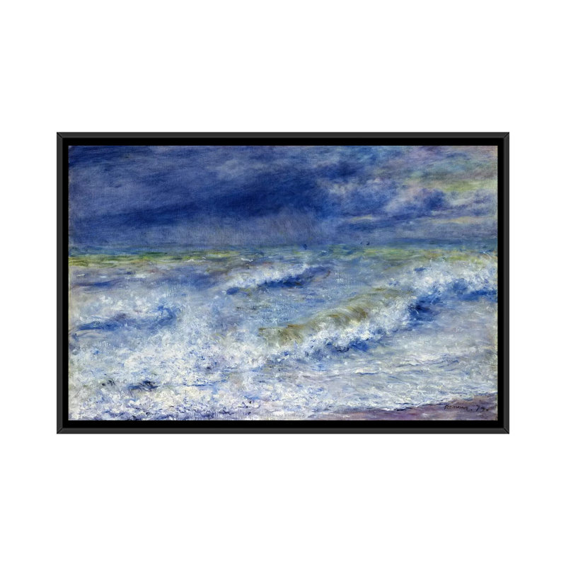 « la vague 1879 » par pierre-auguste renoir, reproduction d’art sur toile, H 18 po x l 26 po x P 1,5 po, Pas de tapis