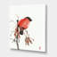 Bouvreuil rouge sur une branche - peinture sur toile-59780670-59724907