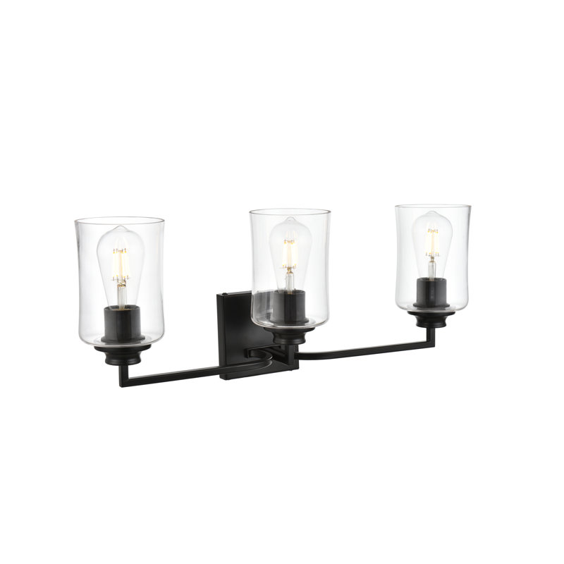 Telluride Dimmable Bath Sconce, Black, 2 Lights, 9" H x 14" W x 14" D