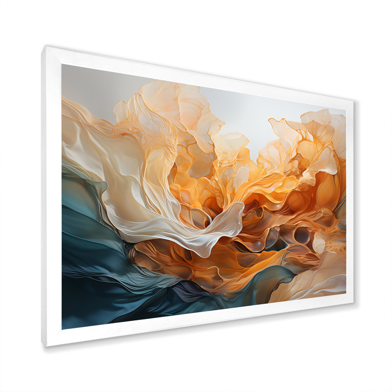 Canyon Antelope liquide Art I - décoration murale Canyon, H 34 po x l 44 po x P 1,5 po, Cadre simple blanc