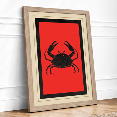 Bold Crab Art Deco - Framed Print