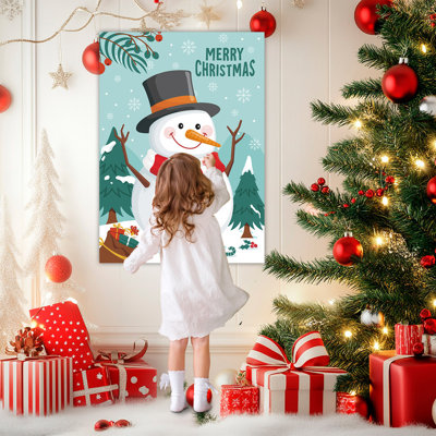 Articles de fête de Noël, 5 pièces Pin The Nose on The Snowman