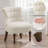 Chenille Upholstered Button Tufted Wingback Side Chair-351151113