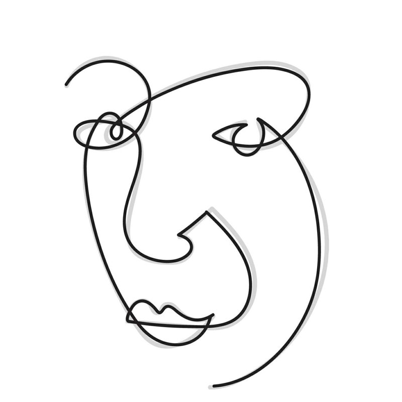 " Face Line ", 48" H x 36" W  