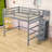 Hrissonka Full Size Wooden Loft Bed With Built-In Wardrobe And Safety Guardrails-1545943840