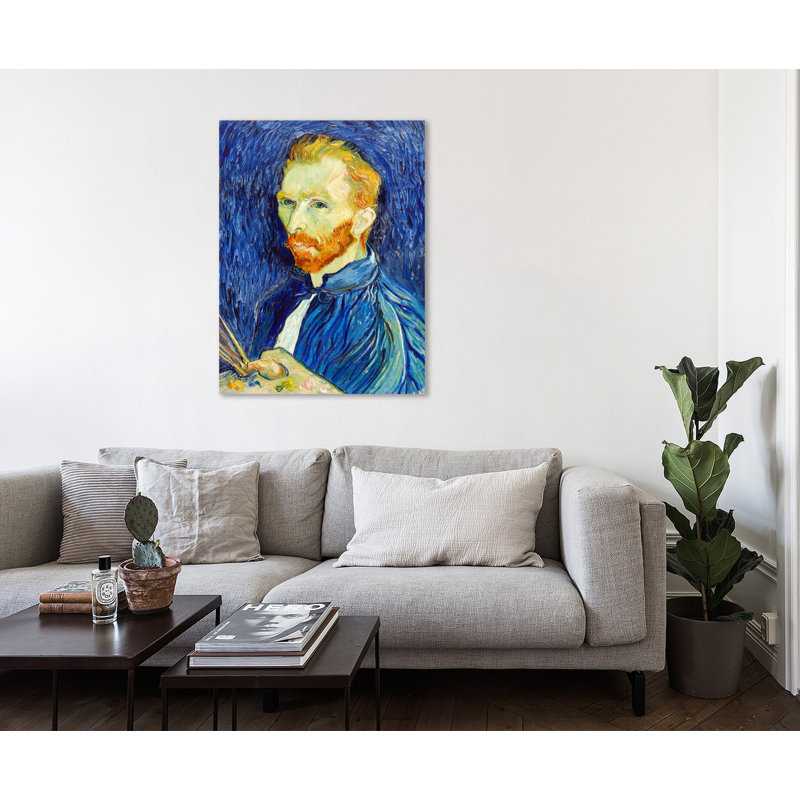 Autoportrait par Vincent Van Gogh - reproduction d'art sur toile tendue, H 48 po x l 36 po x P 1,5 po