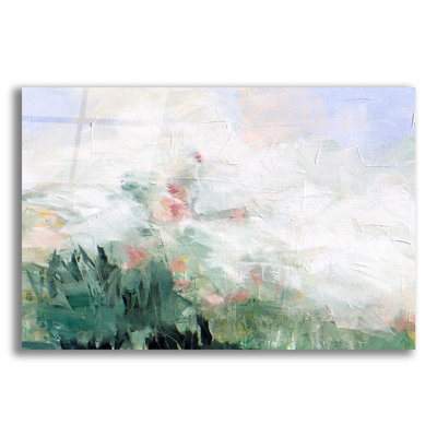  «Morning Mist No. 1» par Karen Hale, art mural en verre acrylique, 24 po x 16 po