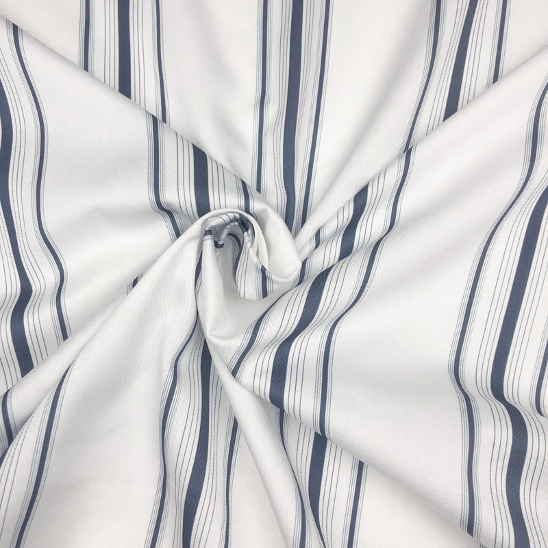 Full Size Denim Stripe Cotton Duvet Cover Set