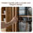 Rustic Glass-Door Narrow Cabinet, Three Drawers