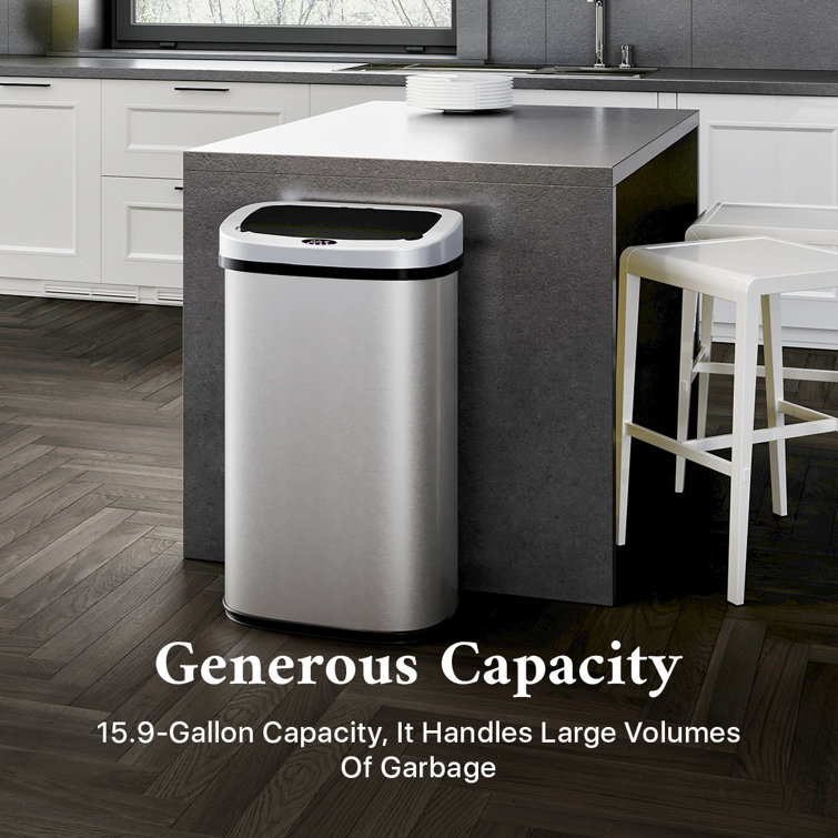 Motion Sensor Trash Can, Kitchen Trash Can 15.9 Gallon