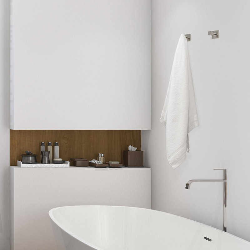 Karsen Wall Mounted Hook Rack, Satin Nickel