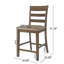 Tabourets de comptoir en bois rembourrés Farmhouse, ensemble de 2