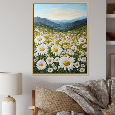 Mountain Daisies On Hill II, reproduction d'art sur toile