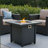 28-inch Iron Square Propane Fire Pit Table
