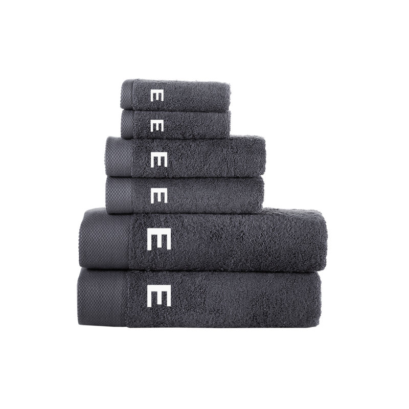 Dierks 6 pcs Towel Set, Anthracite, E