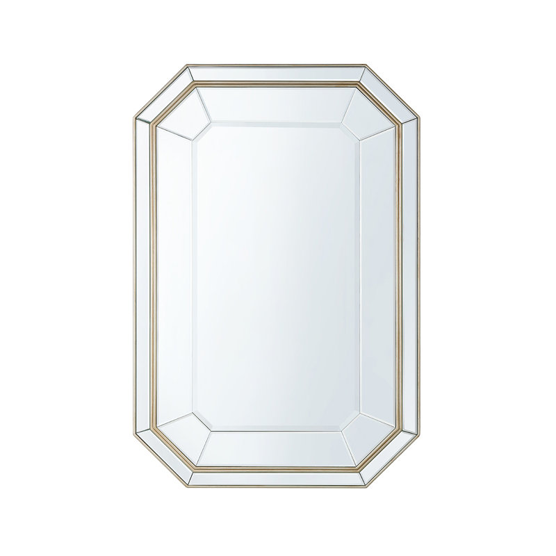 Alaettin Wood Flat Floor Mirror, Rose Gold