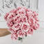 Fleurs artificielles roses en soie, roses à longues tiges réalistes, L 20,5 po, rose cendré, ensemble de 100