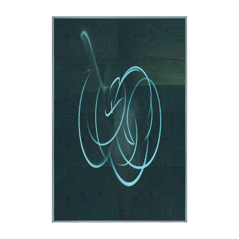 Tapis bleu ciel d’une surface en laine, Tapis de couloir 2 pi x 5 pi