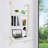 3 Piece Metal Bracket Shelf with Towel Bar