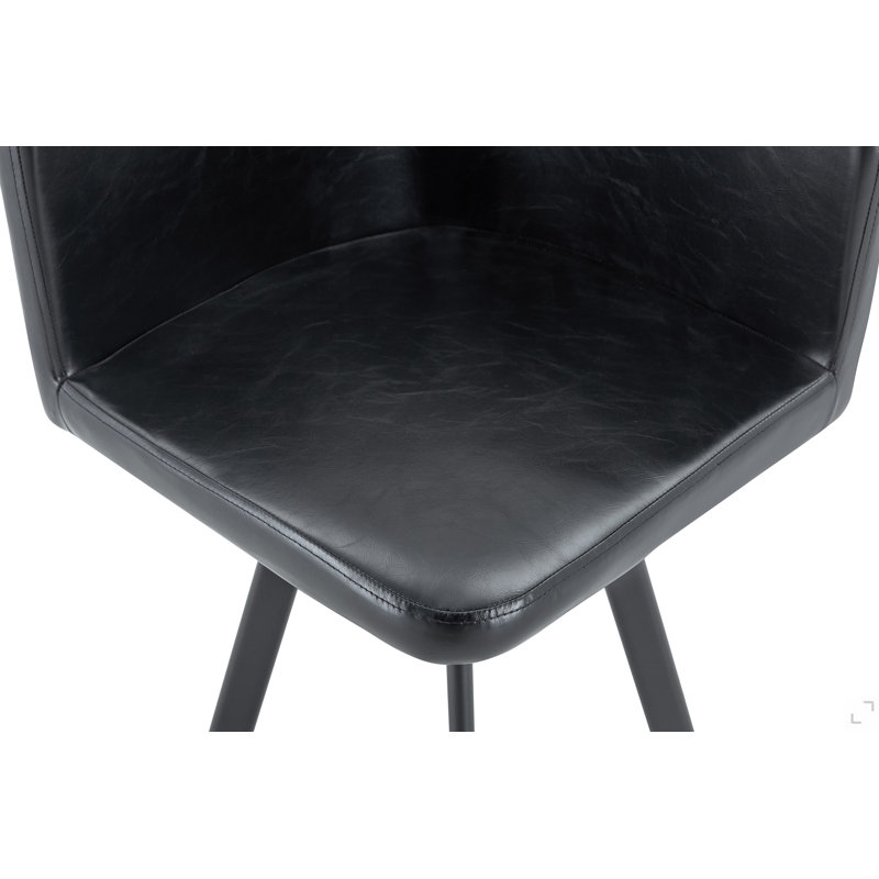 Chaise de salle à manger de style seau, Black, Black
