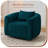 37 Inch Wide Upholstered Swivel Chair(Set Of 2)-1735933309